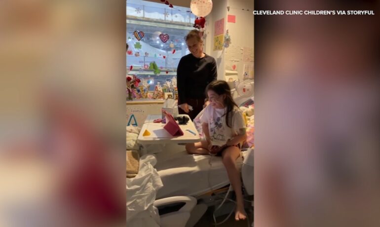 Heartwarming moment girl calls dad to say she’s getting a long-awaited donor heart at Cleveland Clinic Children’s hospital