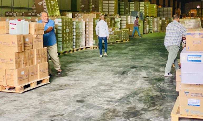 Medical Supply receives a new shipment of dialysis kits